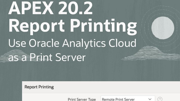 Jason Straub (@jasonastraub) on Twitter photo New in <a href="/OracleAPEX/">Oracle APEX</a> 20.2, you can now use <a href="/OracleAnalytics/">Oracle Analytics</a> as your print server. Works from <a href="/OracleCloud/">Oracle Cloud</a> as well as on-premises.
bit.ly/APEX202OAC
#orclapex #oracle #LowCode New in <a href="/OracleAPEX/">Oracle APEX</a> 20.2, you can now use <a href="/OracleAnalytics/">Oracle Analytics</a> as your print server. Works from <a href="/OracleCloud/">Oracle Cloud</a> as well as on-premises.
bit.ly/APEX202OAC
#orclapex #oracle #LowCode