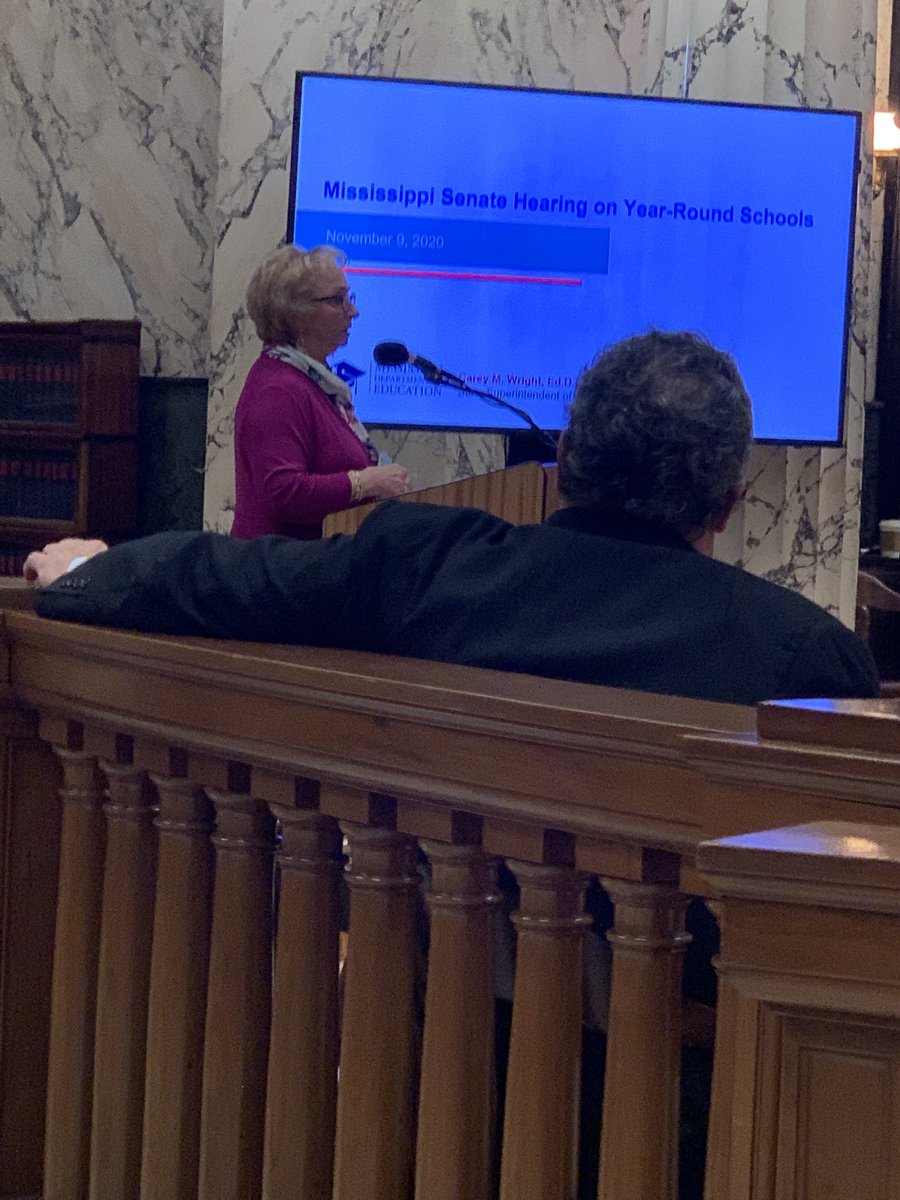 State Superintendent of Education. Dr. Carey Wright shares  @MissDeptEd supports modified calendar and will be happy to work w/ any district interested in pursuing. Stresses planning and finances are critical.