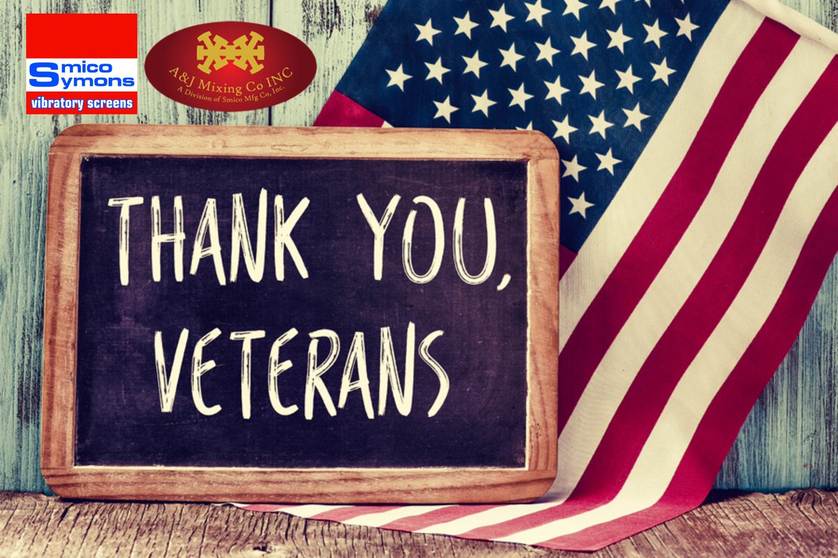 SmicoMFG's tweet photo. Thank you Veterans for protecting our freedom! Happy Veterans Day! #VeteransDay2020 #freedom #Smico #ajmixing #SmicoSymons #Manufacturing https://t.co/Ywtjdb1rjX