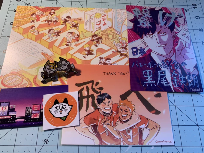 My prints and pin from @pooniverse came and I'm so happy I could cry ; - ; 