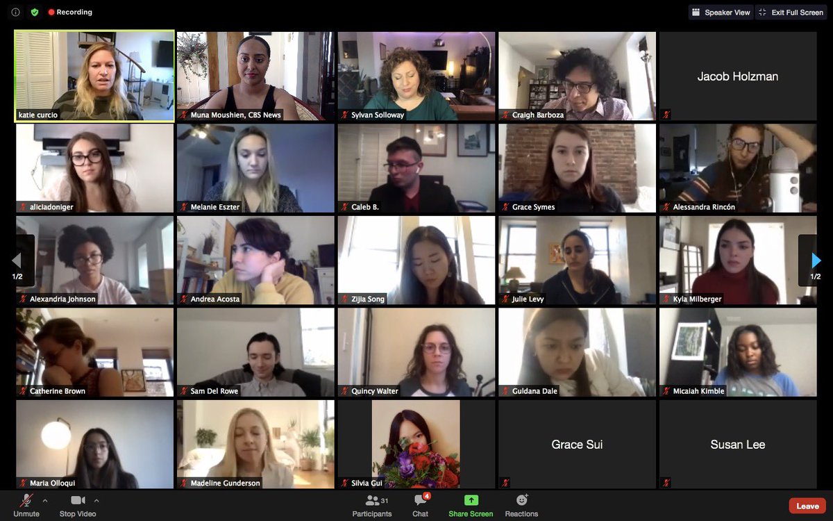 Today, our internship program director Katie Curcio and the Manager in the Office of Professional Development, Muna Moushien, spoke with <a href="/nyuniversity/">New York University</a> journalism students about the post grad job search.