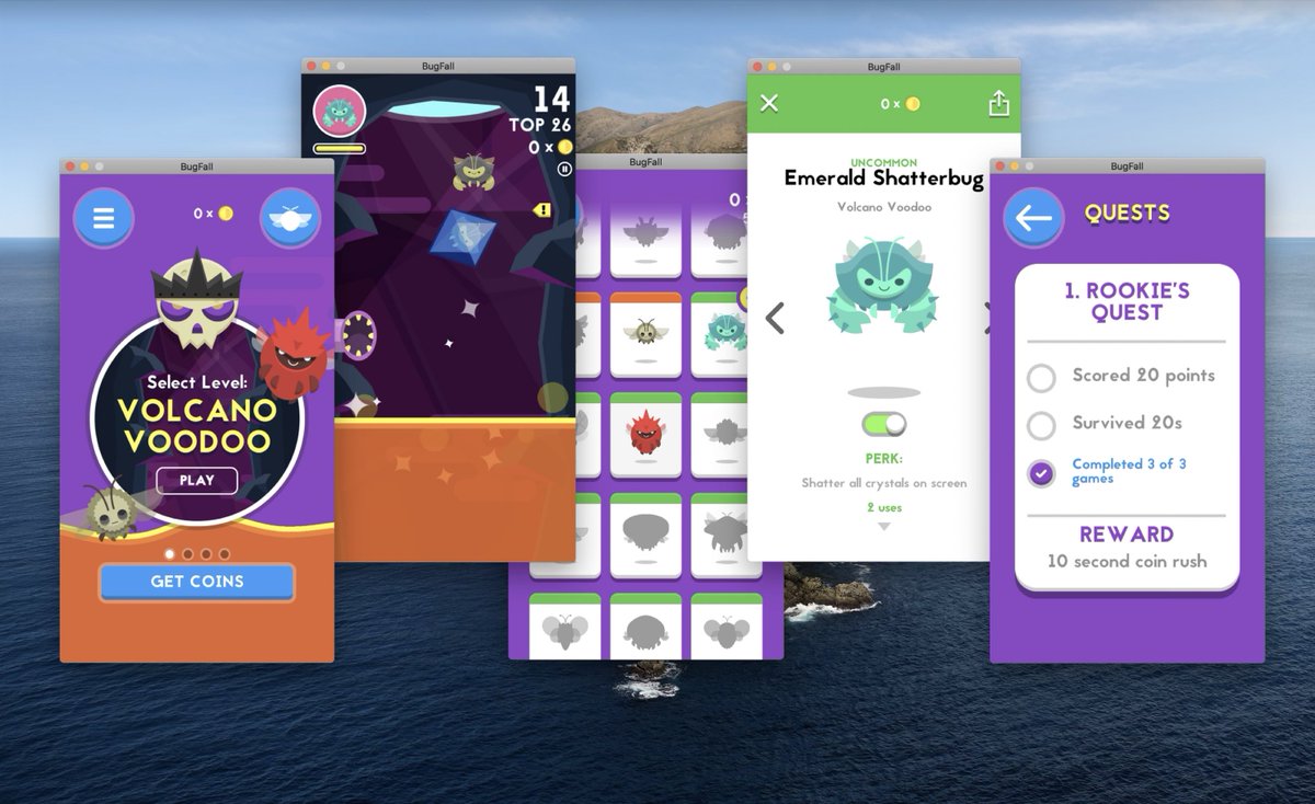 FluffyLogicGame's tweet photo. #BugFall recently became available on #MacOS!

Continue freeing those bugs from the evil #CryptKing on a larger screen while at home during #lockdown!

#indiedev #indiegame #catchemall #developer #applemac https://t.co/4GFKtTD0sc