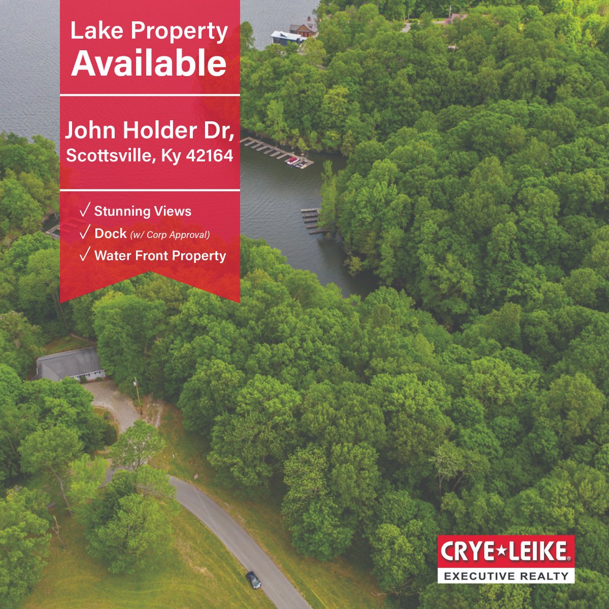 Curious about building a home? 🤔 We can get you in touch with a builder! 🤗
⎼
Need a lot to build on? 🌳 We have the perfect lake property 💦!
⎼
📍 John Holder Drive, Lot #51 --> $119,900
⎼
Stacy Carter &amp; Angela Young
(270) 792-6313
•
•
🏡Crye-Leike Executive Realty