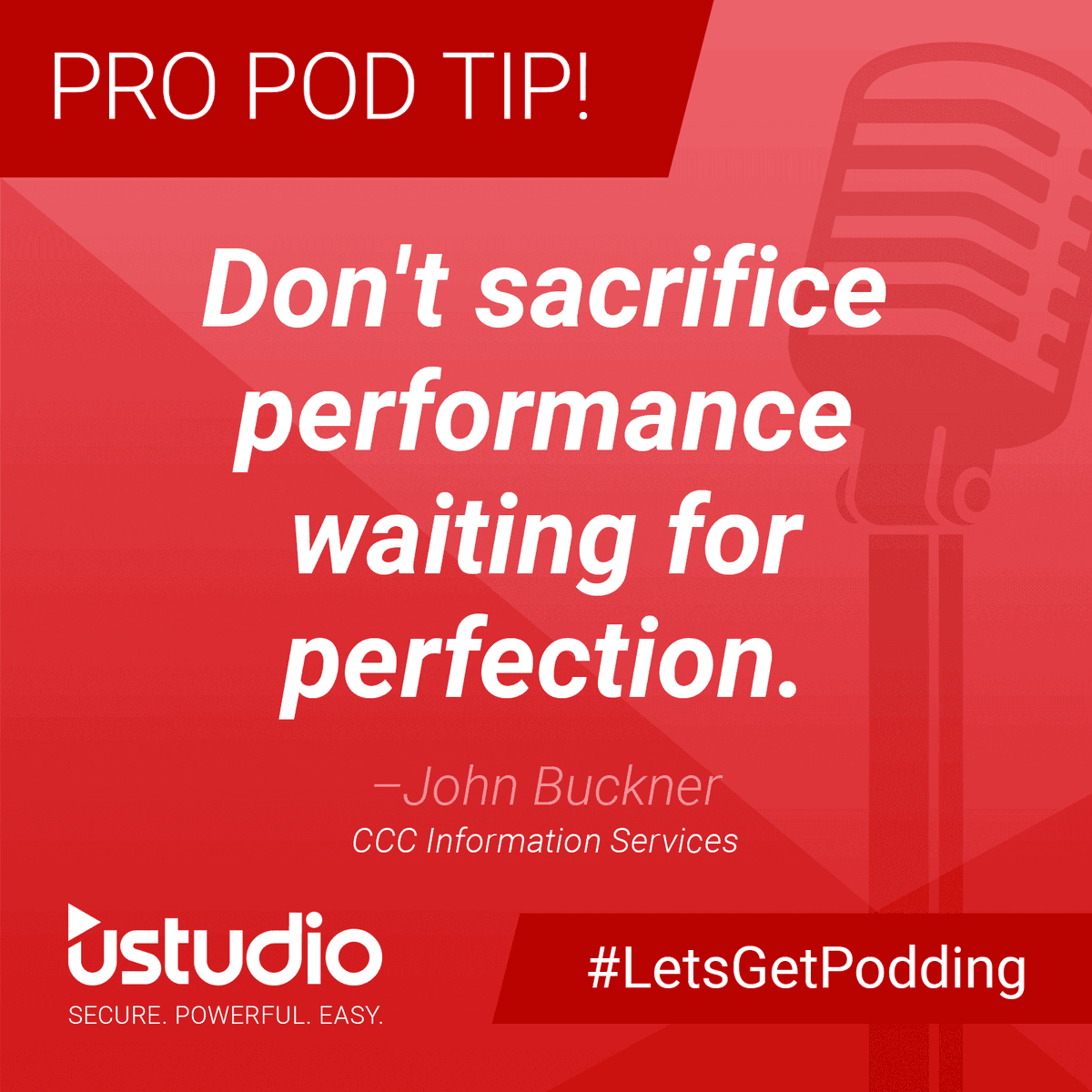 ustudio's tweet photo. Interested in #privatepodcasting? @ustudio can help you get started today. #MondayMotivation #LetsGetPodding https://t.co/GMKzZ2gNRH