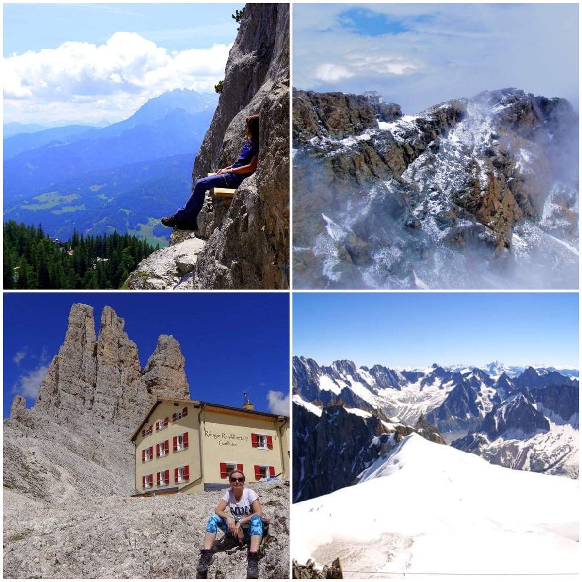Hallo, @LiveaMemory
Topic close to my heart 💙
Here's mine #Top4Hikes!
1. #Tennengebirge #SalzburgAlps #Austria
2. #KleinMatterhorn #PennineAlps #Switzerland
3. #VajoletTowers #Dolomiti
#Italy
4. #AiguilleDuMidi #MontBlanc #France 
 @Touchse @Giselleinmotion @CharlesMcCool