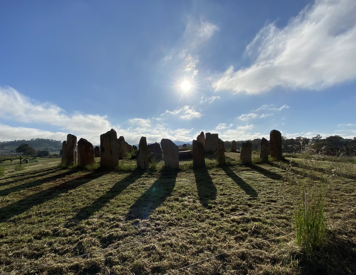 HengeThe's tweet photo. Lovely #spring morning from the #henge #stonehenge #sutton #visitqueanbeyanpalerang #shadows #sunrise https://t.co/3Z6h4pvCaS
