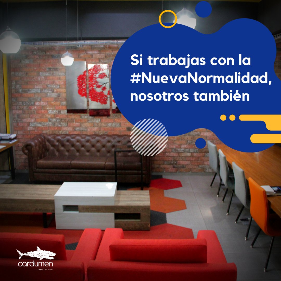 Cardumen_Cowork's tweet photo. 🔥 💪🏻 Si la #NuevaNormalidad no te detiene... a nosotros tampoco
🦈 Estamos listos para recibirte (Medidas sanitarias al 100%) 🙌🏻
Conócenos https://t.co/7Kx4av9vz9

#coworking #salasdejuntas #rentaoficinas #oficinasprivadas #emprendedores #freelance #covid #cardumencoworking https://t.co/cAeEwsrpab