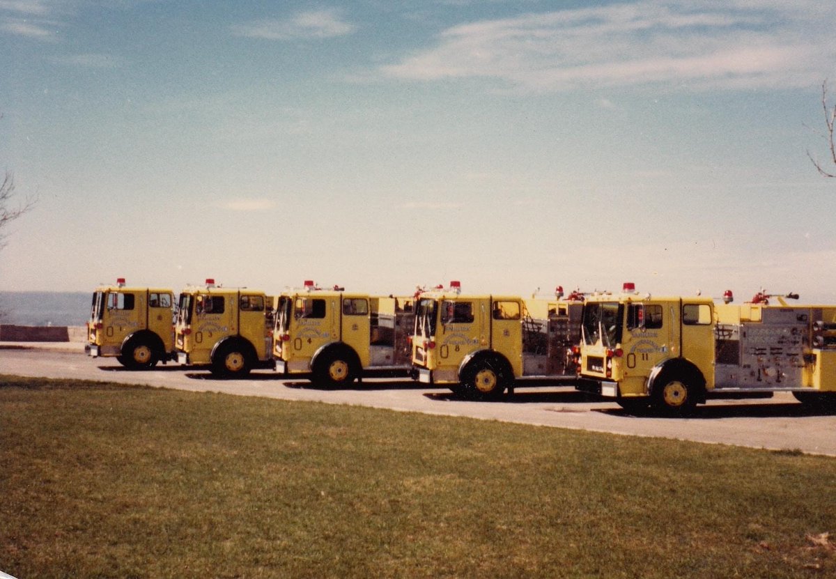 HamiltonFireDep's tweet photo. Today we look back at the additions to the #HFD fleet in 1980 with the Mack Pumpers 1, 3, 4, 8, and 11. 

#FleetFriday  #FlashbackFriday #StrongForYou

Photo courtesy of Ken Buchanan https://t.co/GXpVZGltVs