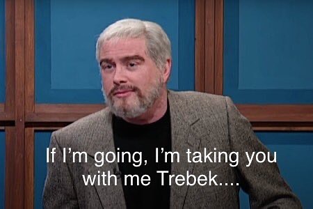 If I'm going, I'm taking you with me Trebek... https://t.co/CSPaiFMHz1<a href="/tag/xmas"class="tags"><span>#xmas</span></a><a href="/tag/badjokes"class="tags"><span>#badjokes</span></a><a href="/tag/asmr"class="tags"><span>#asmr</span></a><a href="/tag/dadjokes"class="tags"><span>#dadjokes</span></a>