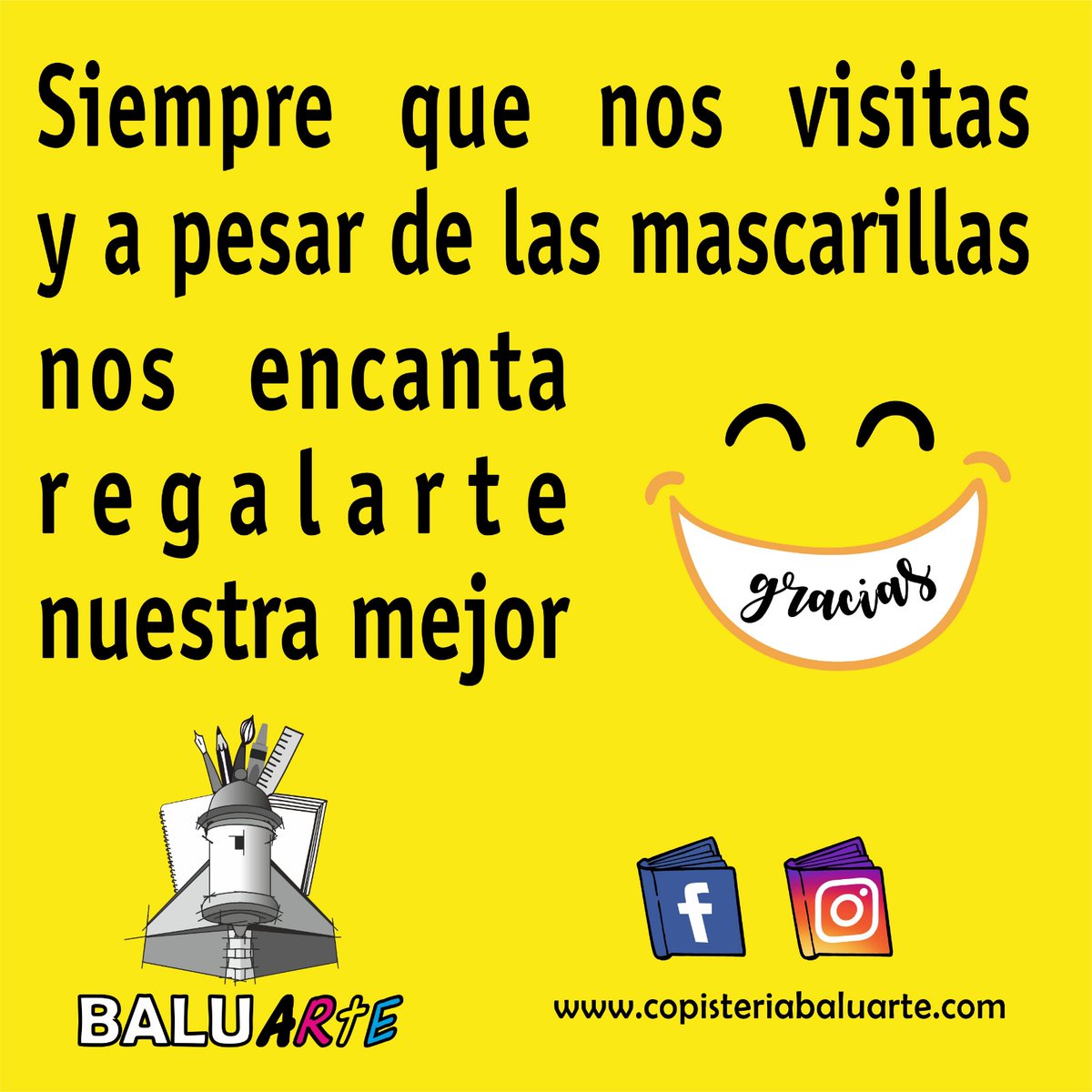 CopisteBaluarte's tweet image. #ComercioLocal #TiendaDeBarrio #ConsumoLocal #ConsumeEnTuCiudad #CompraEnTuCiudad #SiempreSonriendo #GraciasPorVenir #ComerioBadajoz #Badajoz