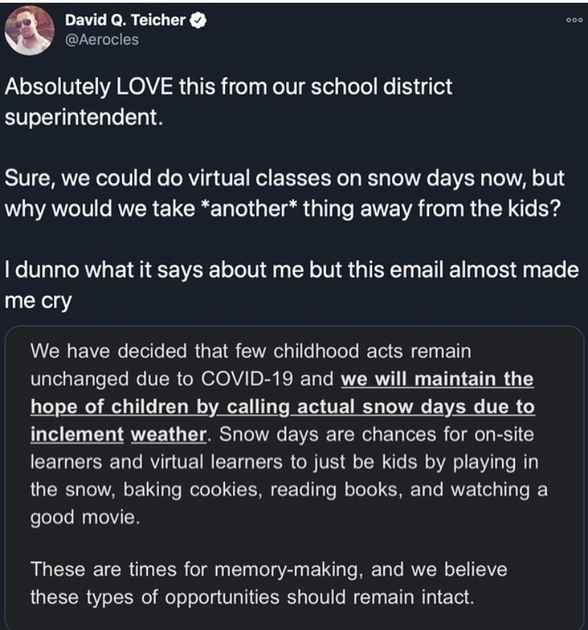 saandygill's tweet photo. Absolutely LOVE this response! #snowdays #AbbySchools https://t.co/L85zleZv5v