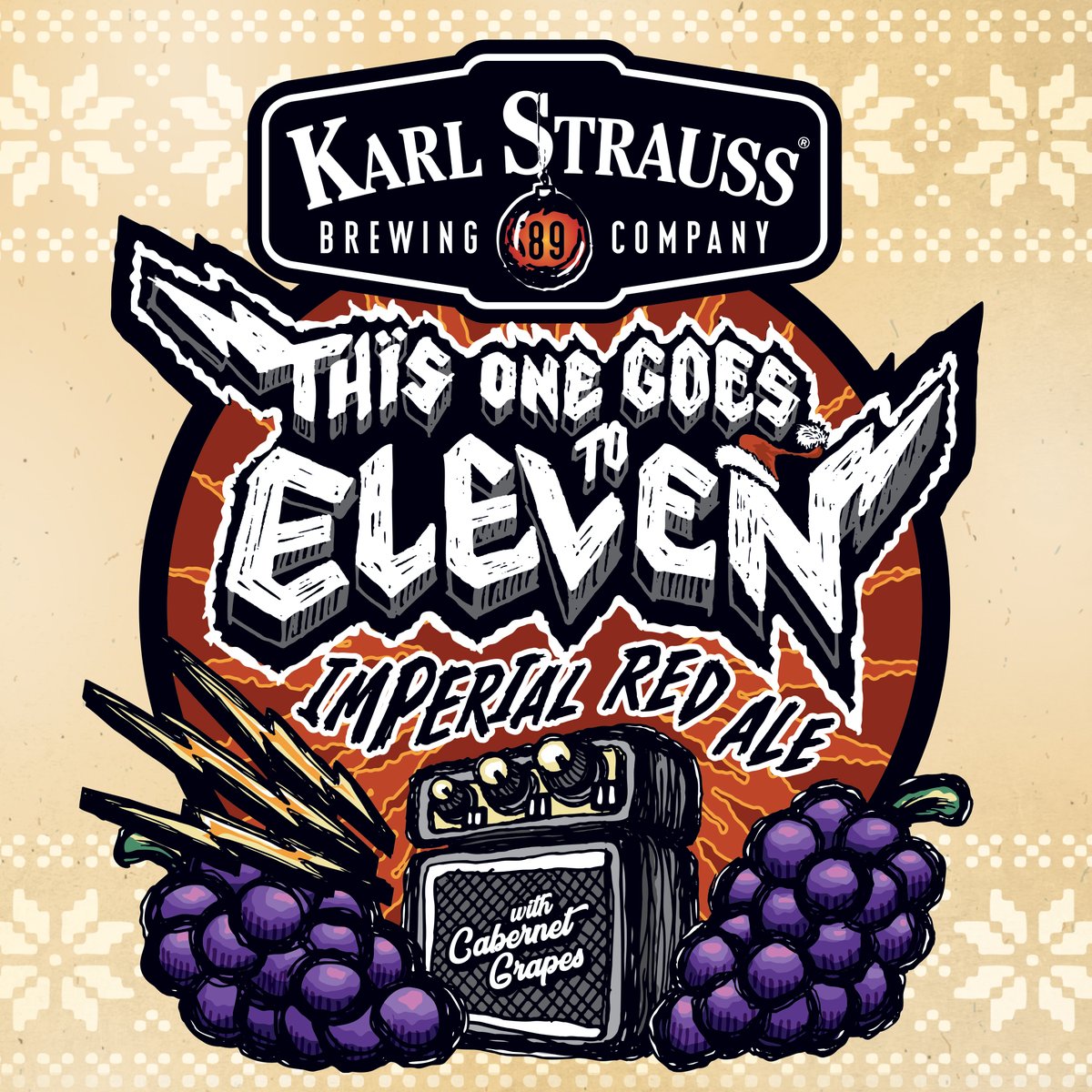 Ladies and gentlemen! Mark your calendars, for in one week the 11th installment in our “Twelve Days” holiday series will make its glorious debut. This One Goes to Eleven is an Imperial Red Ale with Cabernet Grapes and French Oak. Let's turn this 10 into an 11, see you next week!