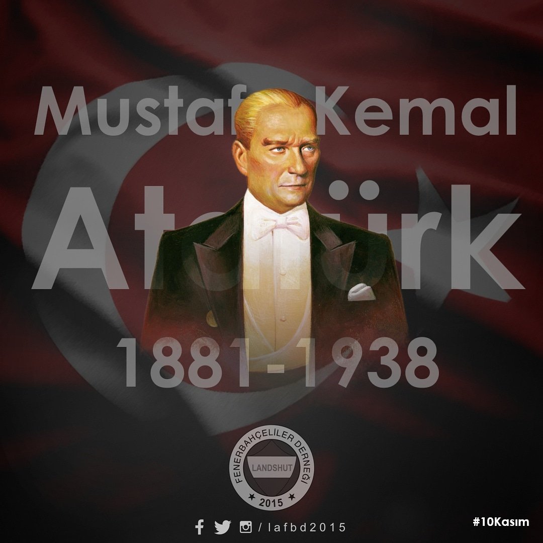 MUCFBD2015's tweet photo. Ulu Önder Mustafa Kemal Atatürk'ü saygı ve özlemle anıyoruz!
Landshut Fenerbahçeliler Derneği
#10Kasım #BizSeniz
➖➖➖➖➖➖➖➖
#fenerbahçe #instaFB #instafener #FBSK #sarilacivert #kadıköy #kalplerberaber #fener #fb #alikoç #fenerol #12numara #fenerbahce
➖➖➖➖➖➖➖➖ https://t.co/a6u2LZHDys