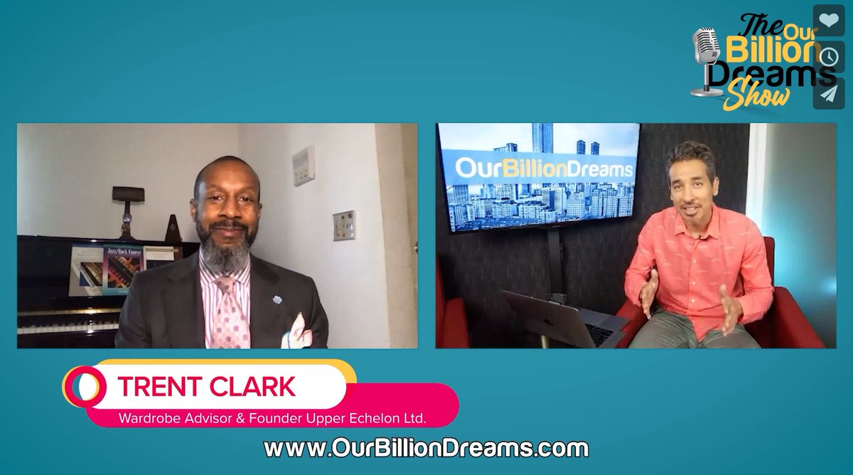 Check out our #Entrepreneurship series on our #OurBillionDreams show.  We had Wardrobe Advisor &amp; Founder, Trent Clark joining us on #fashion #pivoting 

vimeo.com/476561103