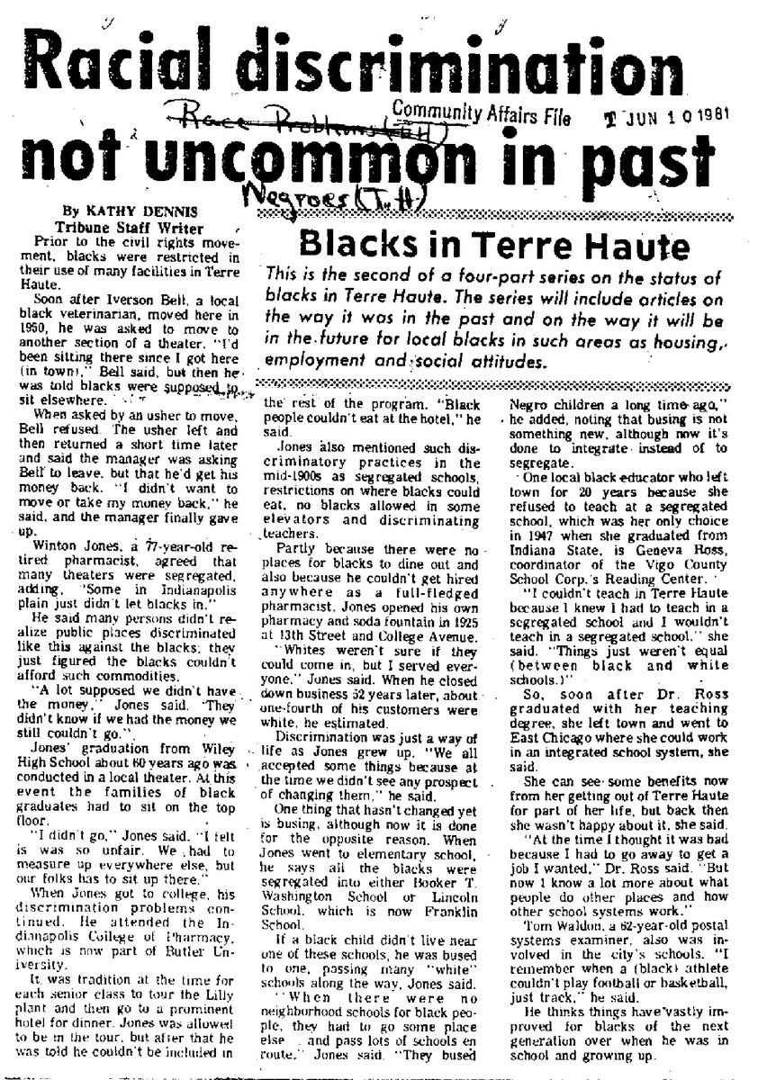 More information on racial discrimination in Terre Haute, aye Iverson Bell wasn’t having it lbs. 