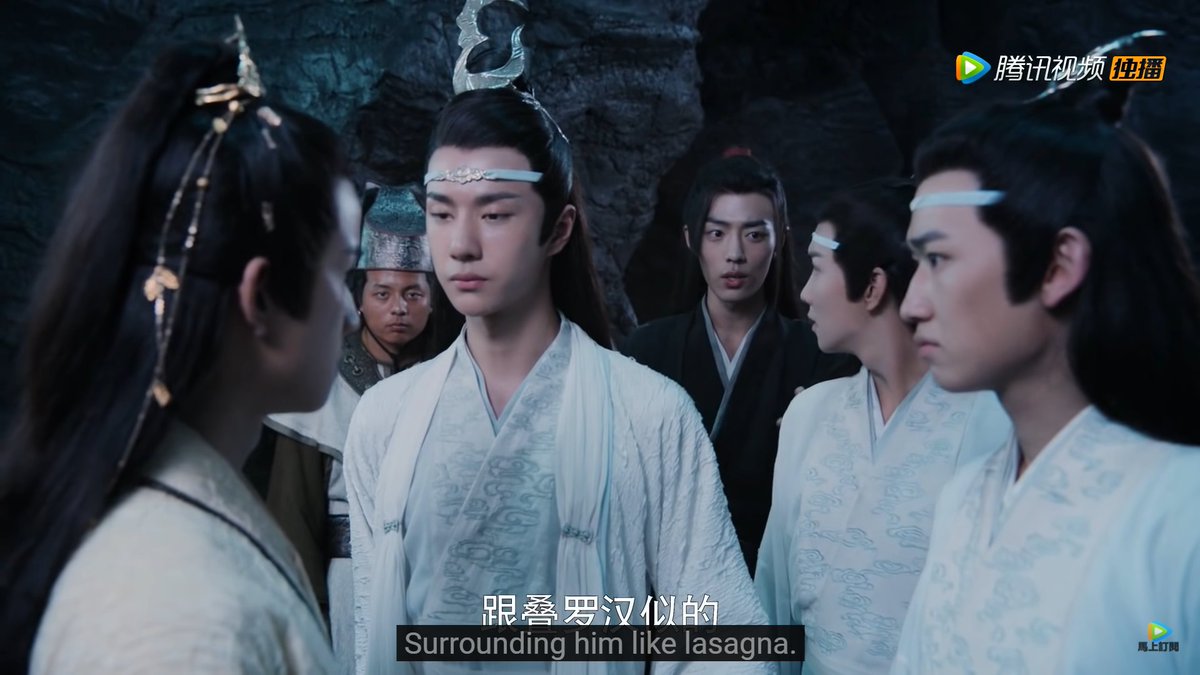 SO LITERALLY THE ENTIRE SENTENCE IS "What are each of you doing? It's almost like you're Stacking Arhats."