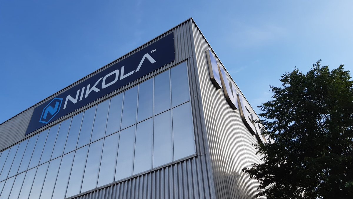 nikolamotor's tweet photo. The Nikola and CNH Industrial European joint venture comes together under one roof to manufacture the #TrucktotheFuture. 
Pictured here, is the JV manufacturing facility at IVECO's industrial complex in Ulm, Germany. https://t.co/OgWQuqTAK9