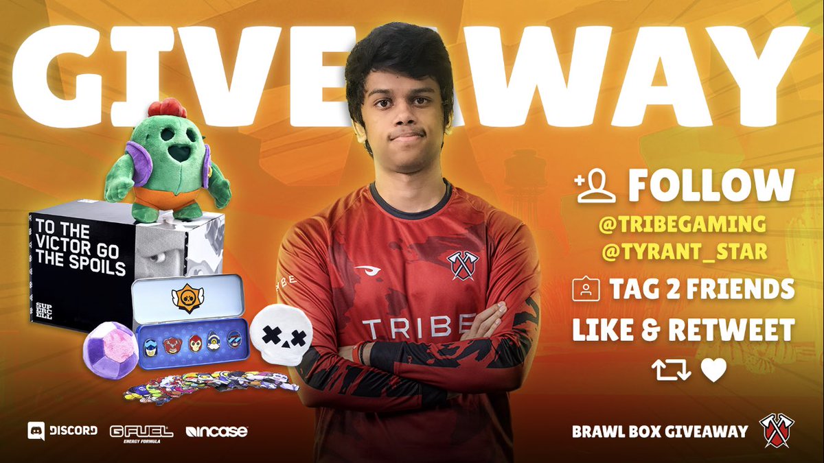 Supercell gave me a BRAWL BOX TO GIVEAWAY!

To enter: 
Follow <a href="/Tyrant_Star/">Tyrant</a> and <a href="/TribeGaming/">Tribe Gaming</a>
- RT + Like 🔁❤️
- @ two friends 👫
- Ends on Nov. 12th

GL to everyone! 😚