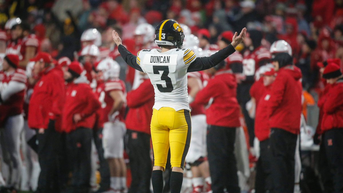 BarstoolUIowa's tweet photo. ‼️BREAKING NEWS‼️

Iowa and Nebraska will face off on Black Friday, 11/27 at noon CT, giving kicker Keith Duncan another chance to rub it in Scott Frost &amp; the rest of Nebraska's face.

Stay frosty, @BarstoolHusker https://t.co/KlXVJY4leP