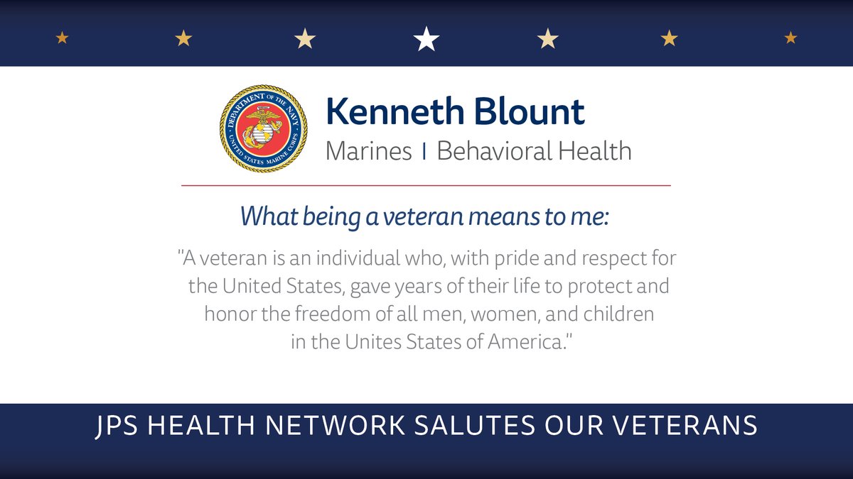 JPS_Health's tweet photo. We are honoring the veterans in our JPS family for #VeteransDay2020. We asked veterans to tell us what it means to have served, and several also shared photos of their time in the armed forces. https://t.co/oQPKmm81ek