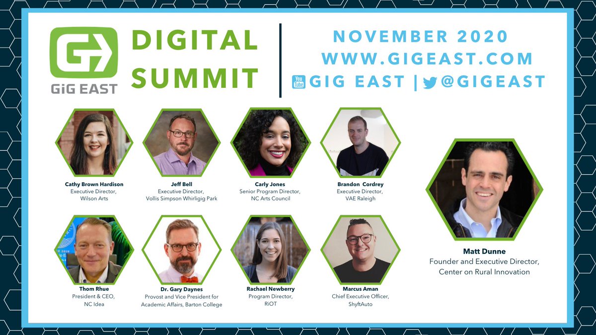 GigEast's tweet photo. Join us for the 2020 Gig East Digital Summit! This year's virtual conference will feature national and local leaders in innovation, business, entrepreneurship, and the arts. To watch, subscribe to Gig East on YouTube and and turn on notifications. https://t.co/MSjw7SD2H9 https://t.co/OeVsDXbChT