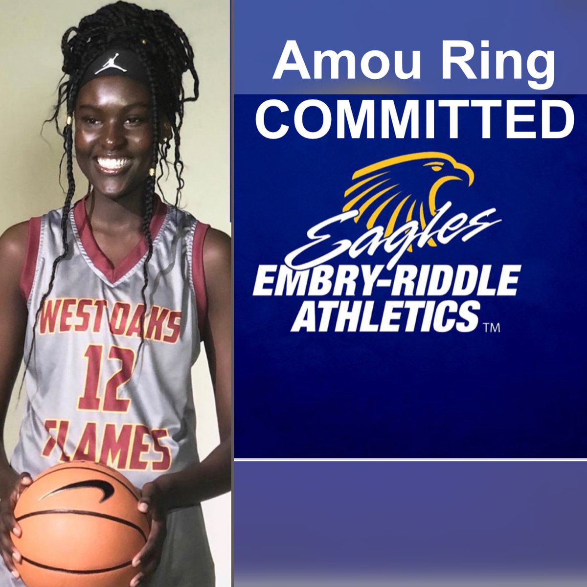 West Oaks 6’3 2021 Amou Ring is headed to Embry Riddle