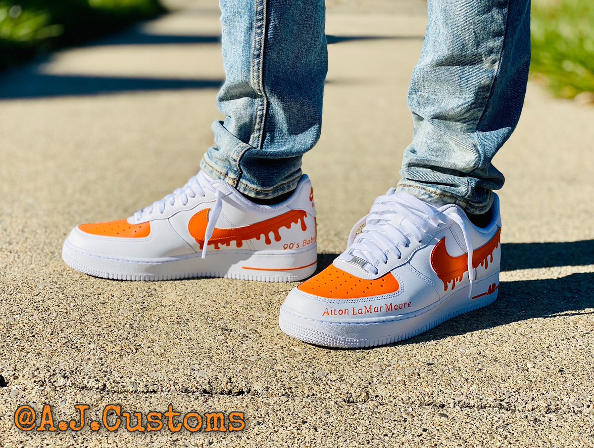 AyyJizzle's tweet photo. Nickelodeon’s 🔥🧡 @Nike #customairforce1s #shoes https://t.co/F6nwYtowaP