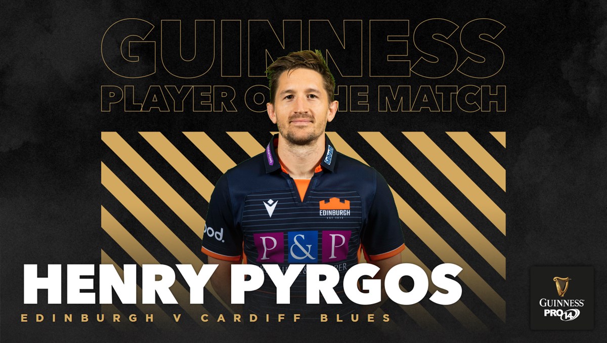 URCOfficial's tweet photo. Your Guinness Player of the Match - Henry Pyrgos 👑

The scrum-half put on a stellar performance as @EdinburghRugby raced to back-to-back victories ⚡️

Match report 👉https://t.co/47RlLGd66Z

#GuinnessPRO14 #EDIvCBL https://t.co/P8FsStUV0h
