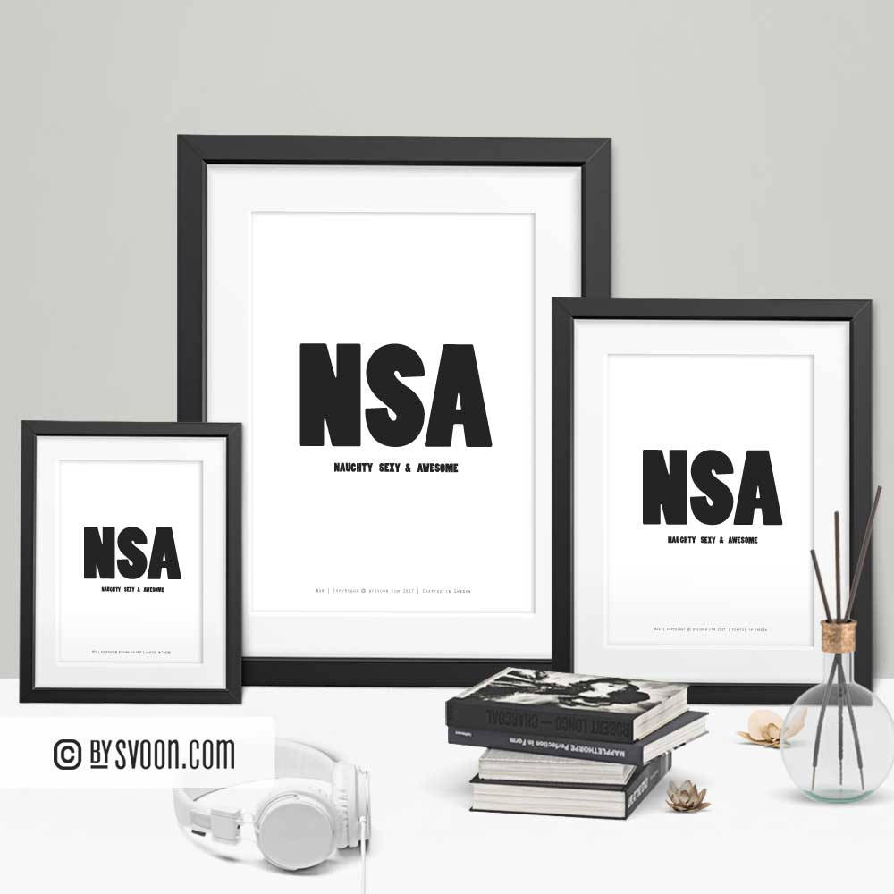 BySvoon's tweet photo. 20% off on all #DigitalDowmload #Prints NSA Naught Sexy Awesome #Printable #WallArt #Design #Poster #Minimalist #Funny #Typography #WallDecor #Gift #InstantDownload https://t.co/4PKg7IFr9A #motivationalprint #posterprintable #bySvoon #FinePrints #NordicDesign https://t.co/DsQPgG22at