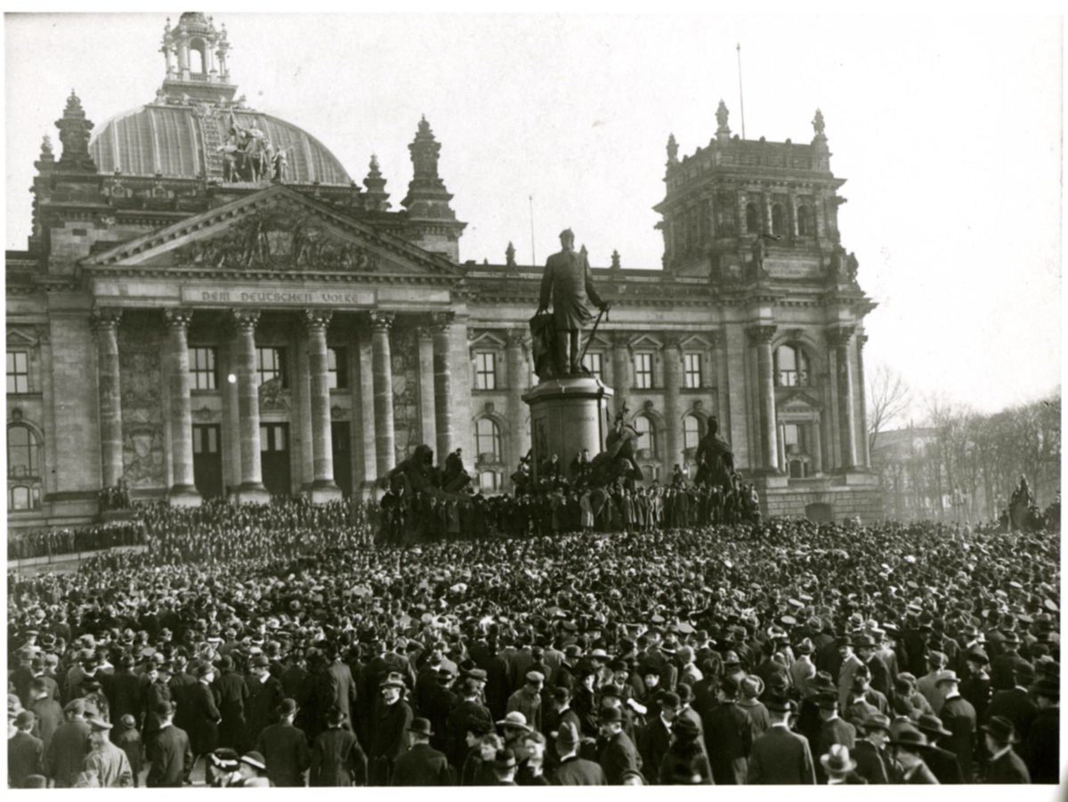 I dare to say that November the 9th is the most eventful day in modern German history.1. 09.11.1918 – Kaiser Wilhelm II of Germany abdicates after the German Revolution, and in Germany a democratic Republic is proclaimed for the first time: the Weimar Republic.