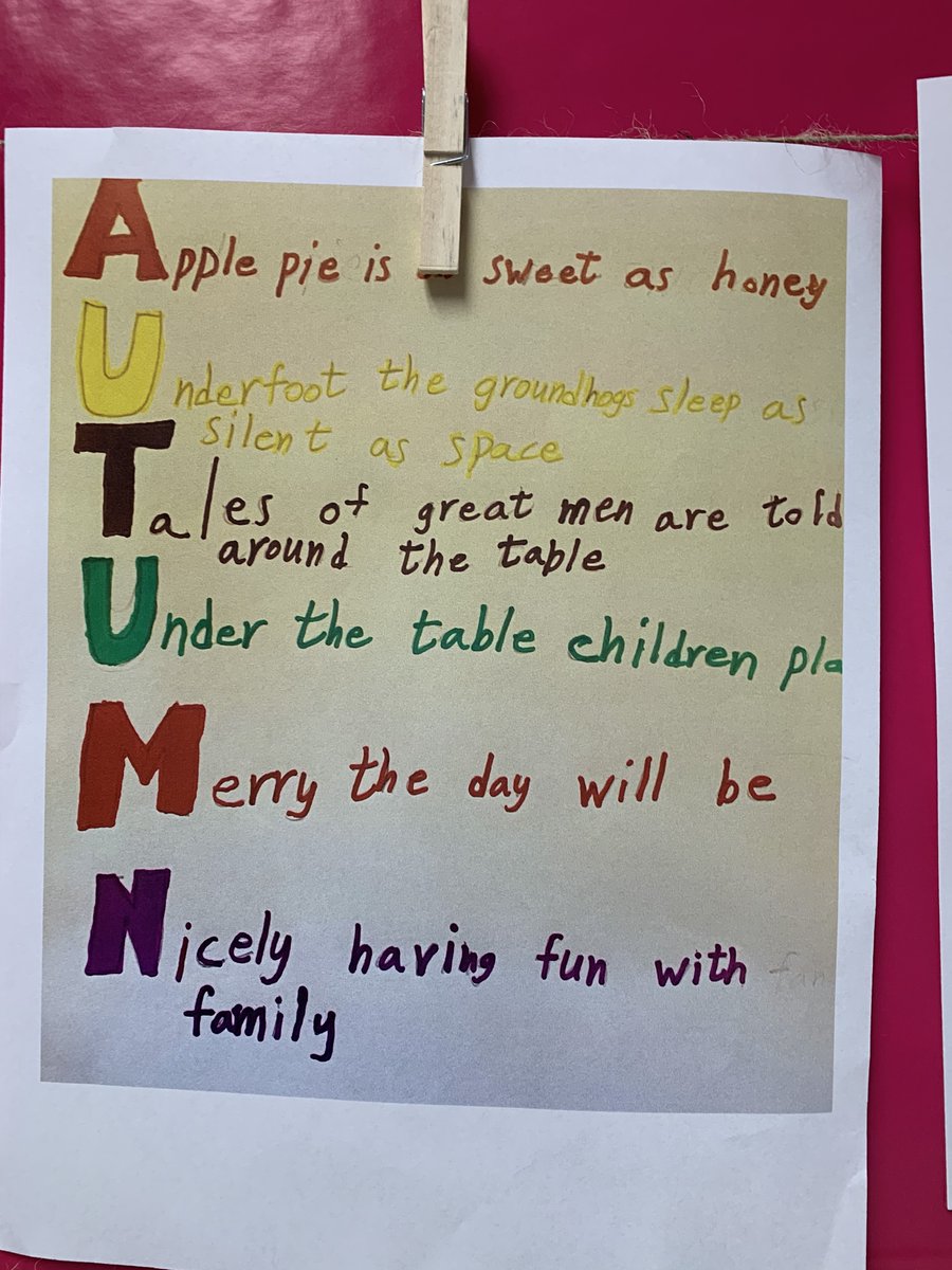 MsHite_STARS's tweet photo. Thanksgiving, Fall, and Diwalli Acrostic Poems! #LISD_Elem_Virtual #OSEstars #STARS #virtualROCKS https://t.co/5vUPbHHMGB