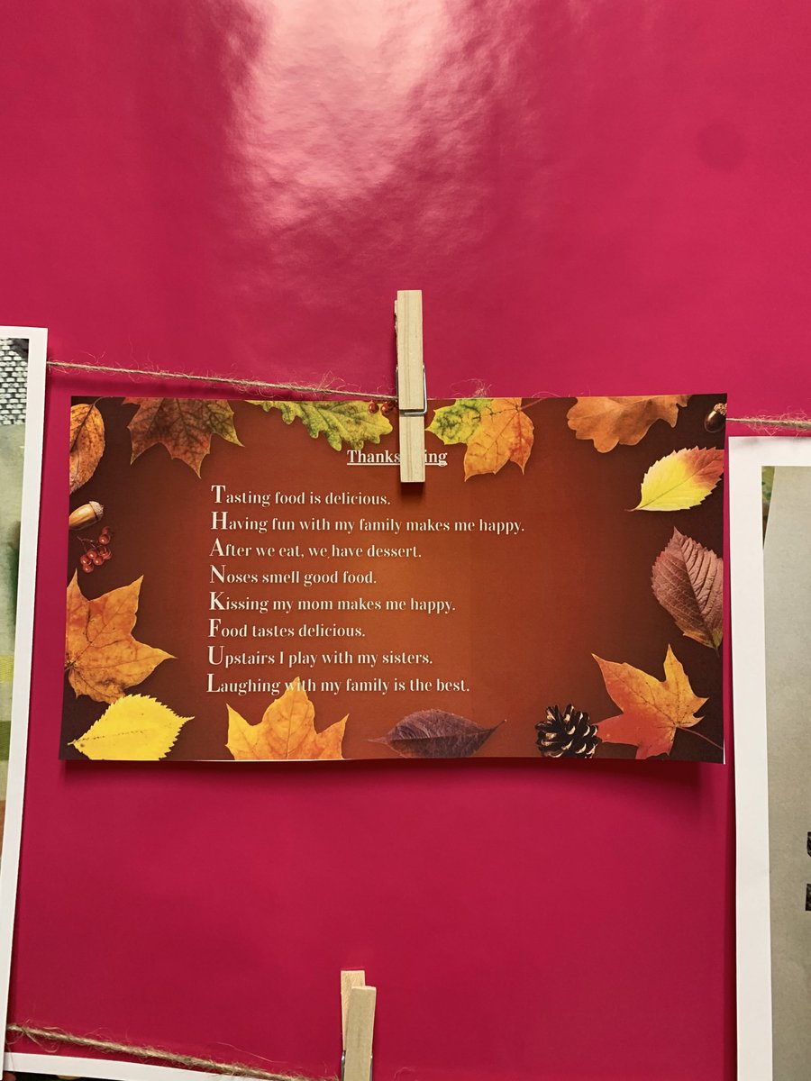 MsHite_STARS's tweet photo. Thanksgiving, Fall, and Diwalli Acrostic Poems! #LISD_Elem_Virtual #OSEstars #STARS #virtualROCKS https://t.co/5vUPbHHMGB