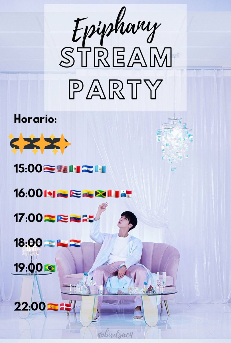 JeonKai198's tweet photo. Se va estar haciendo un stream party, todos los dias en estos horarios,para subir las vistas de Epiphany y así llegar a la meta de 100M vistas antes de su cumpleaños
Espero que todos se unan, ya que es una manera de demostrarles nuestro cariño💜
#EpiphanyProject100M
@birdsae4 https://t.co/AjaquA4tGe