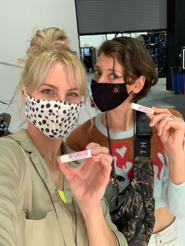 Love these two #bitchstix babes representing AND being responsible and wearing their masks! Your lips need protection and soothing regardless if they are exposed or hiding behind your mask.💕👍