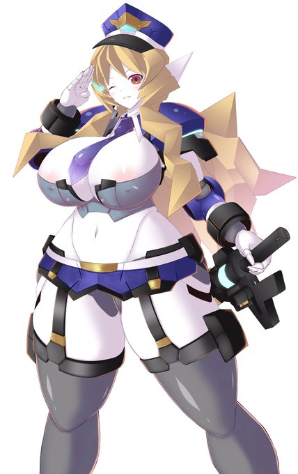 ケリーさん完成。
ムチムチボインのアメリカンポリスはドスケベ過ぎる…
差分はフィギュアと同じくキャストオフ状態で塗りはロックマンXdiveのイラストを参考にしてみたけど、どうかなぁ… 