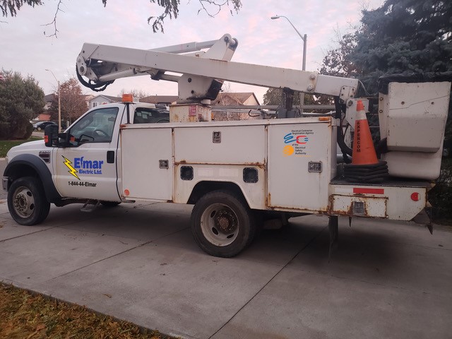 Our new, well slightly used, #buckettruck to expand our #Electrical #Pole work throughout the #GTA and #Ontario