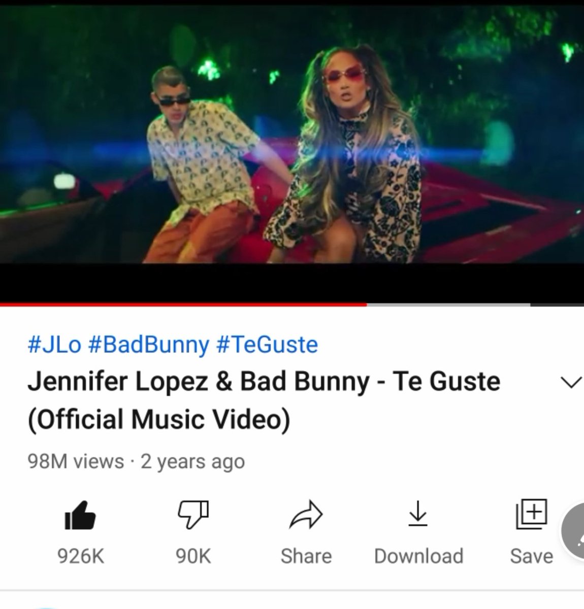 Jlojlover1's tweet photo. can't believe it!2 years??!!
2018,9,Nov
It has been 2 years since the release of this wonderful song.😍♥
I got older 2 years?😂
@JLo & Badbunny
#JLo #teguste #JenniferLopez https://t.co/svAx5IU9rq