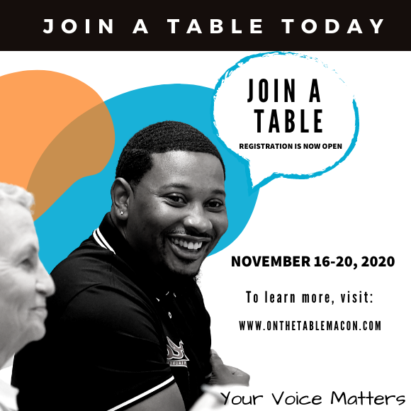 CFCGA's tweet photo. We're excited to announce that registration is now open to join On The Table Macon. To sign up, head over to https://t.co/8R4yr2FR9f and follow the steps to join the conversation. See you November 16-20.
#OnTheTableMacon #Yourvoicematters #Conversationtoaction https://t.co/UM4WwLC70G