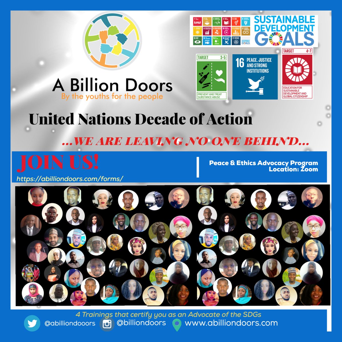 #SDGs #decadeofaction #leavingnoonebehind #YouthDemocraticParty #unitednations #BiggBossTelugu4 #TrumpConcede 
We are the Impact makers, change makers, the instruments for a peaceful coexistence..Rebuilding sustainable peace.
