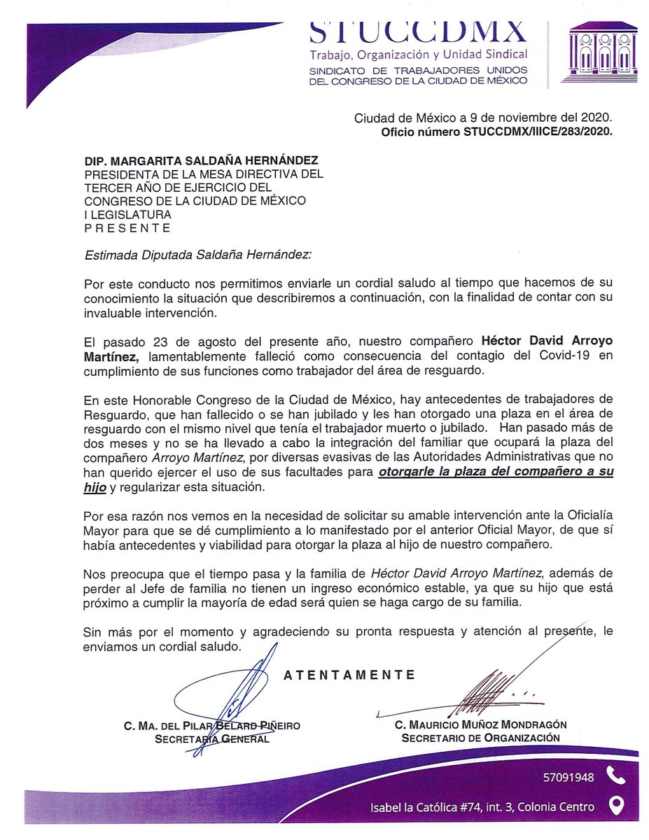 stuccdmx's tweet photo. @MargaretSaldana Se percibe falta de sensibilidad en las áreas administrativas del @Congreso_CdMex https://t.co/XUBAgry3YN