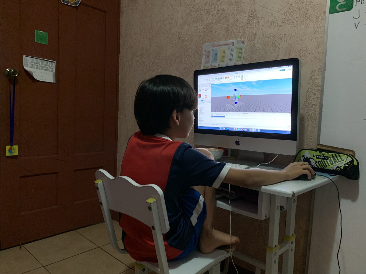 This is my son working in his next game with #Roblox! Comming soon! @Santiag61275543

 #IamPOCinPlay