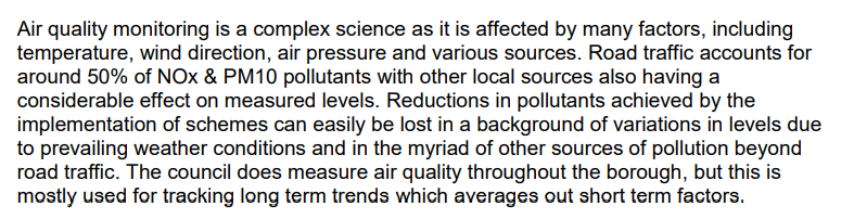 2) A more detailed explanation can be found in the LTN briefing presented to Southwark's Environment Scrutiny Committee on 4th November 