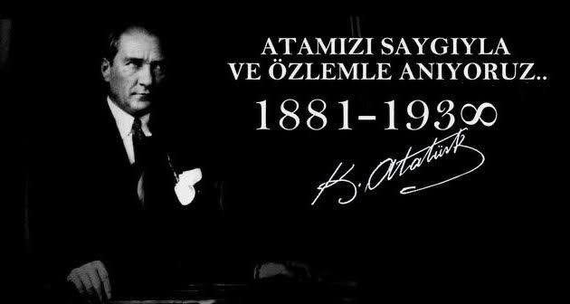 “Benim naçiz vücudum elbet bir gün toprak olacaktır, ancak Türkiye Cumhuriyeti ilelebet payidar kalacaktır.”
Mustafa Kemal ATATÜRK 🇹🇷
Saygı, Sevgi ve Özlemle Anıyoruz. 
#10Kasım 
#Atatürk