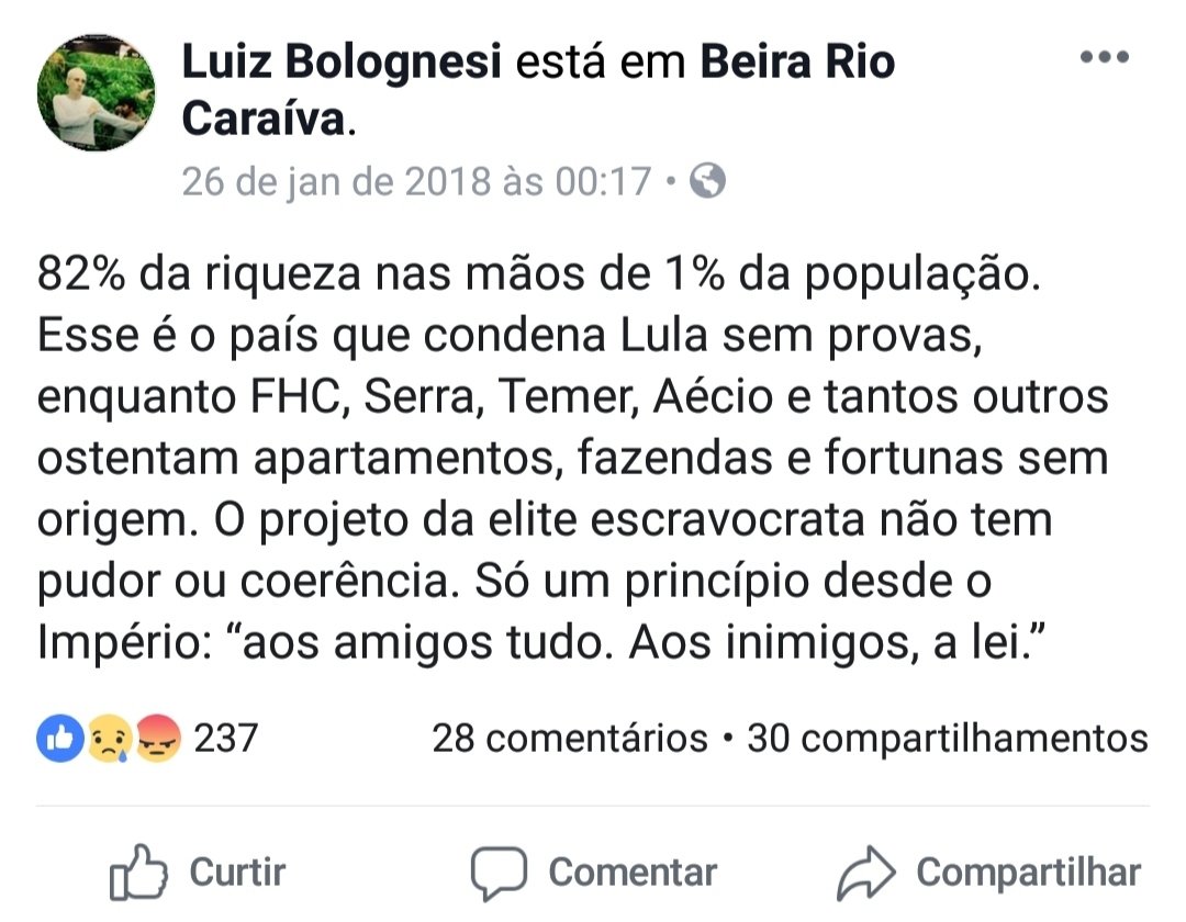 Luiz Bolognesei, por exemplo, já afirmou que Dória é um santo do pau oco, um monstro, um playboy sem ética que adora o dinheiro e odeia os mais humildes (concordo).