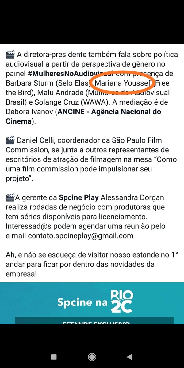 Mas Mariana não ficou apenas como uma das vencedoras do concurso. Passou a participar de eventos de outros estados patrocinados pelo SP Cine, como o Rio 2C e o coletivo Mulheres do Audiovisual começou a ganhar $$$ participando de palestras em Sesc´s de SP.