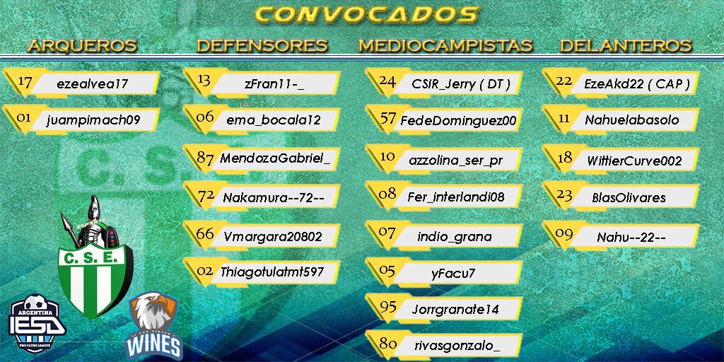 CSEeSports's tweet photo. Presentamos el plantel que enfrentará esta nueva temporada en @IESAFIFAar , vamos por ese ascenso VERDE...!!! https://t.co/2GqEHt7mk7