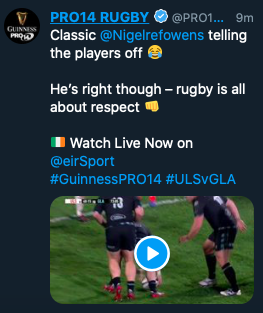 MajorTomSavage's tweet photo. I love you PRO14 but this has to go on #respectwatch 👌👌👌👌👌👌👌👌👌👌👌👌👌👌👌👌 https://t.co/QHOohChUrA