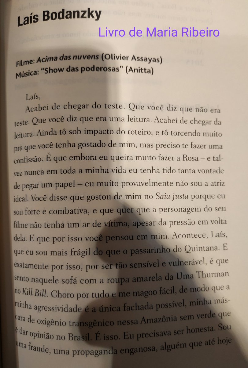 Laís Bondanky é amiga íntima da atriz Maria Ribeiro que em seu último livro, dedicou um capítulo para a Cineasta.