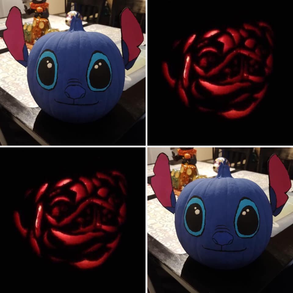 We have our winners!!! Thank you to everyone who sent in their awesome photos and congrats to our winners. 
Justin &amp; Preston Westbay (pug pumpkin) 
Riley Scrogham (Stitch pumpkin)