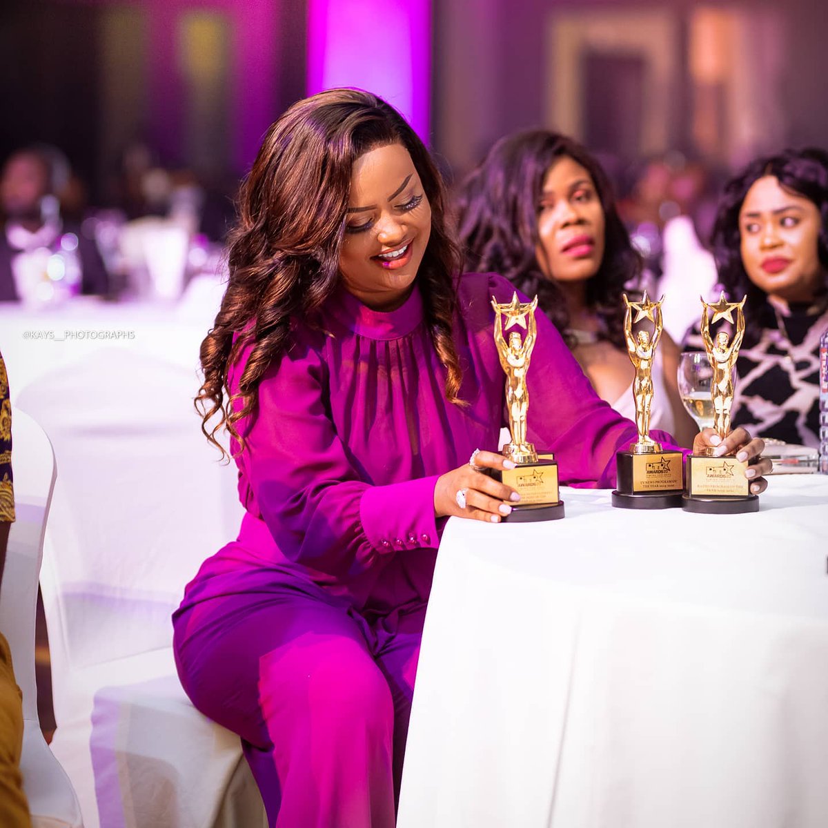 sourcednewsgh's tweet photo. Ghana: Actress and media personality Nana Ama McBrown displays her @rtpawards_africa awards. She is:
Tv Female Presenter of the Year
TV Female Entertainment Host of the Year
TV Entertainment Show of the Year
#UnitedShowbiz @utvghanaofficial
#Brimmers #Brimm #sourcednewsonline https://t.co/3UIq1jN3ts